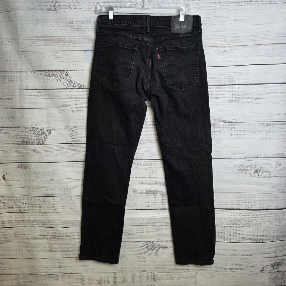 Levis 514 Jeans Mens 31x31 Black Dark Wash‎ Straight Fit Mid Rise Cotton Spandex